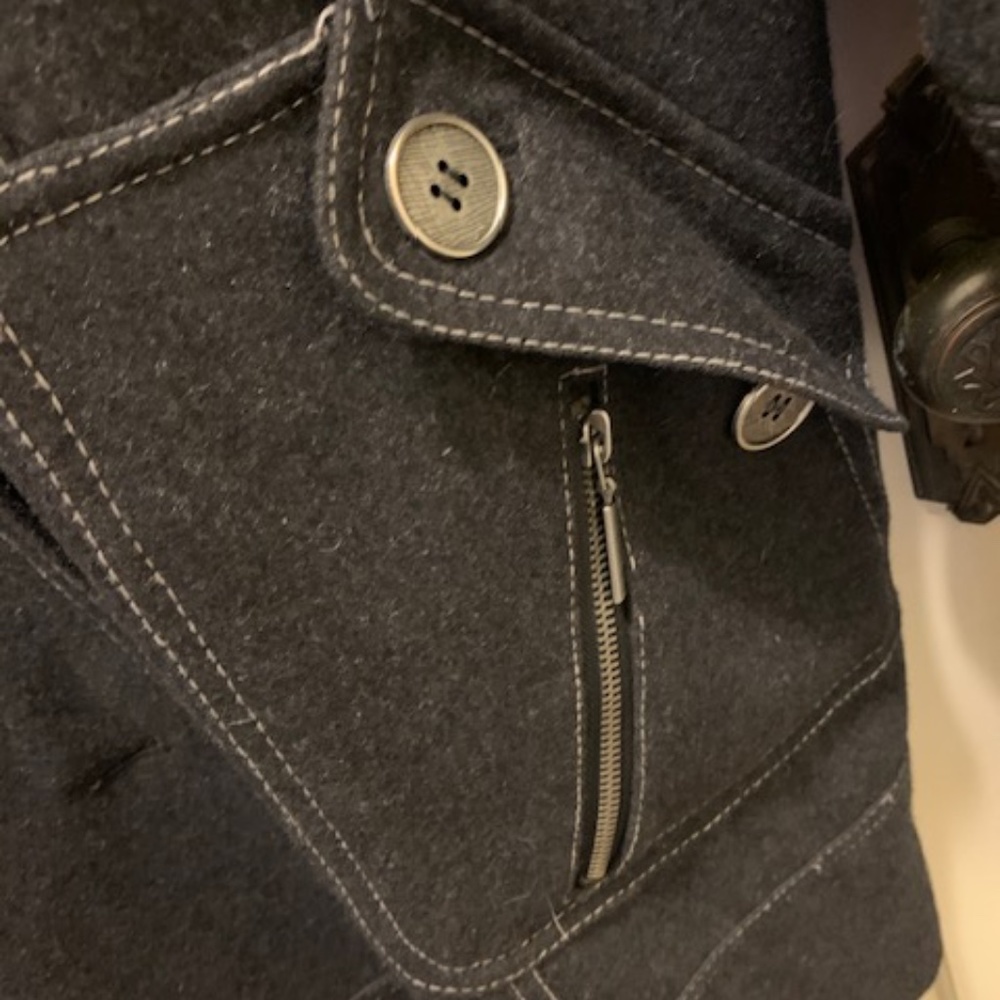 Women's Gray winter coat with stitching